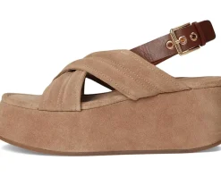 Free People Beach Party Platform Fawn Suede Discount