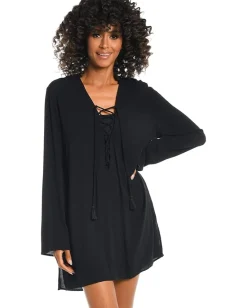 La Blanca Beachcomber Basics V-Neck Tunic Black Sale