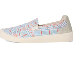 Blowfish Malibu Beachfront Slip On Shoes Red Americana Stripe Fabric New