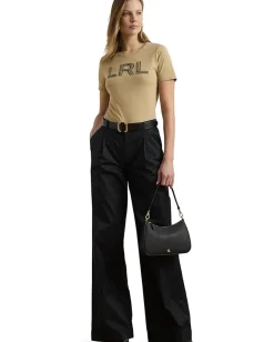 Lauren Ralph Lauren Beaded-logo Cotton Jersey Tee Birch Tan Online