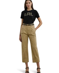 Lauren Ralph Lauren Beaded-logo Cotton Jersey Tee Black Best