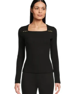 Lilly Pulitzer Beaty Long Sleeve Knit Top Noir Sale