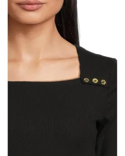 Lilly Pulitzer Beaty Long Sleeve Knit Top Noir Sale