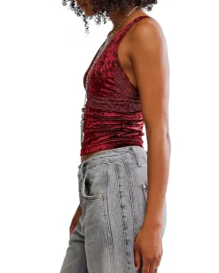 Free People Bed Of Roses Cami Garnet Grotto