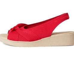 LifeStride Bell Slingbacks Fire Red Knit Fabric Outlet