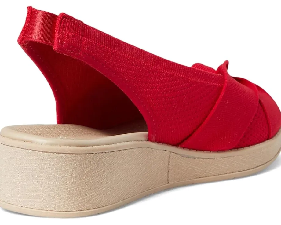 LifeStride Bell Slingbacks Fire Red Knit Fabric Outlet