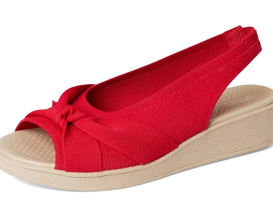 LifeStride Bell Slingbacks Fire Red Knit Fabric Outlet