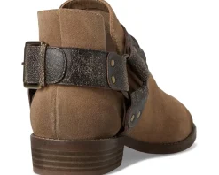 Free People Belle Harness Boots Fawn Suede Clearance