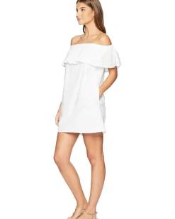 Women Lucky Brand Belle-Air Off the Shoulder Ruffle Dress Cover-Up