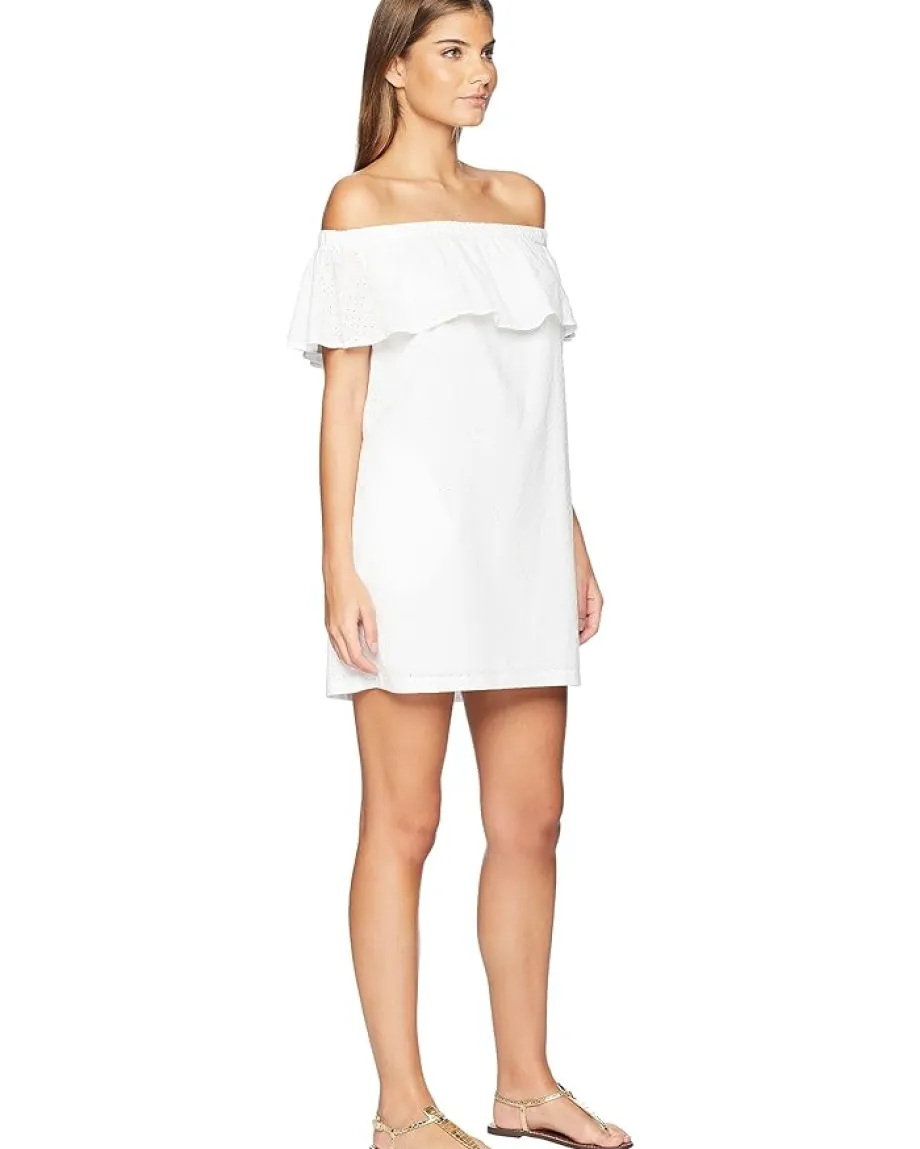 Women Lucky Brand Belle-Air Off the Shoulder Ruffle Dress Cover-Up