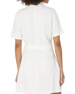 7 For All Mankind Belted Shirtdress Brilliant White
