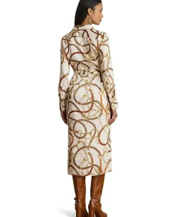Women Lauren Ralph Lauren Belting-Print Twill Shirtdress