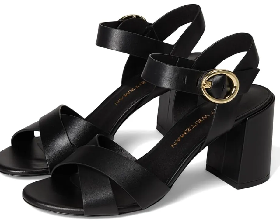 Stuart Weitzman Benni Block 75 Black Outlet