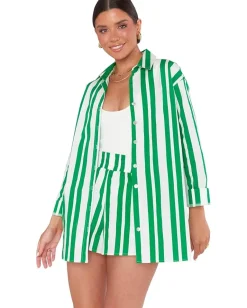 Show Me Your Mumu Berman Button Down Center Court Stripe Sale
