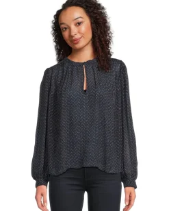 Paige Bibiana Blouse Navy Multi Clearance