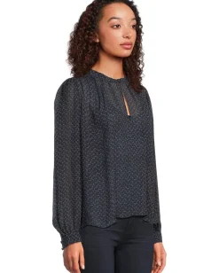 Paige Bibiana Blouse Navy Multi Clearance