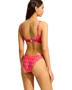 Seafolly Birds Of Paradise Twist Front Bralette Chilli Red Online