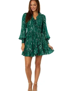 Women Lilly Pulitzer Birdy Long Sleeve Silk Wr