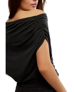 Free People Blake Knit Top Black Discount