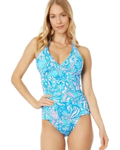 Lilly Pulitzer Bliss Halter Tankini Top Amalfi Blue Sound The Sirens