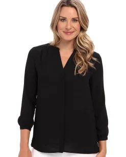 NYDJ Blouse w/ Pleated Back Black Sale