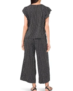 Vince Camuto Blouse With Ruffle Sleeve Rich Black Best