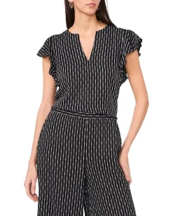 Vince Camuto Blouse With Ruffle Sleeve Rich Black Best