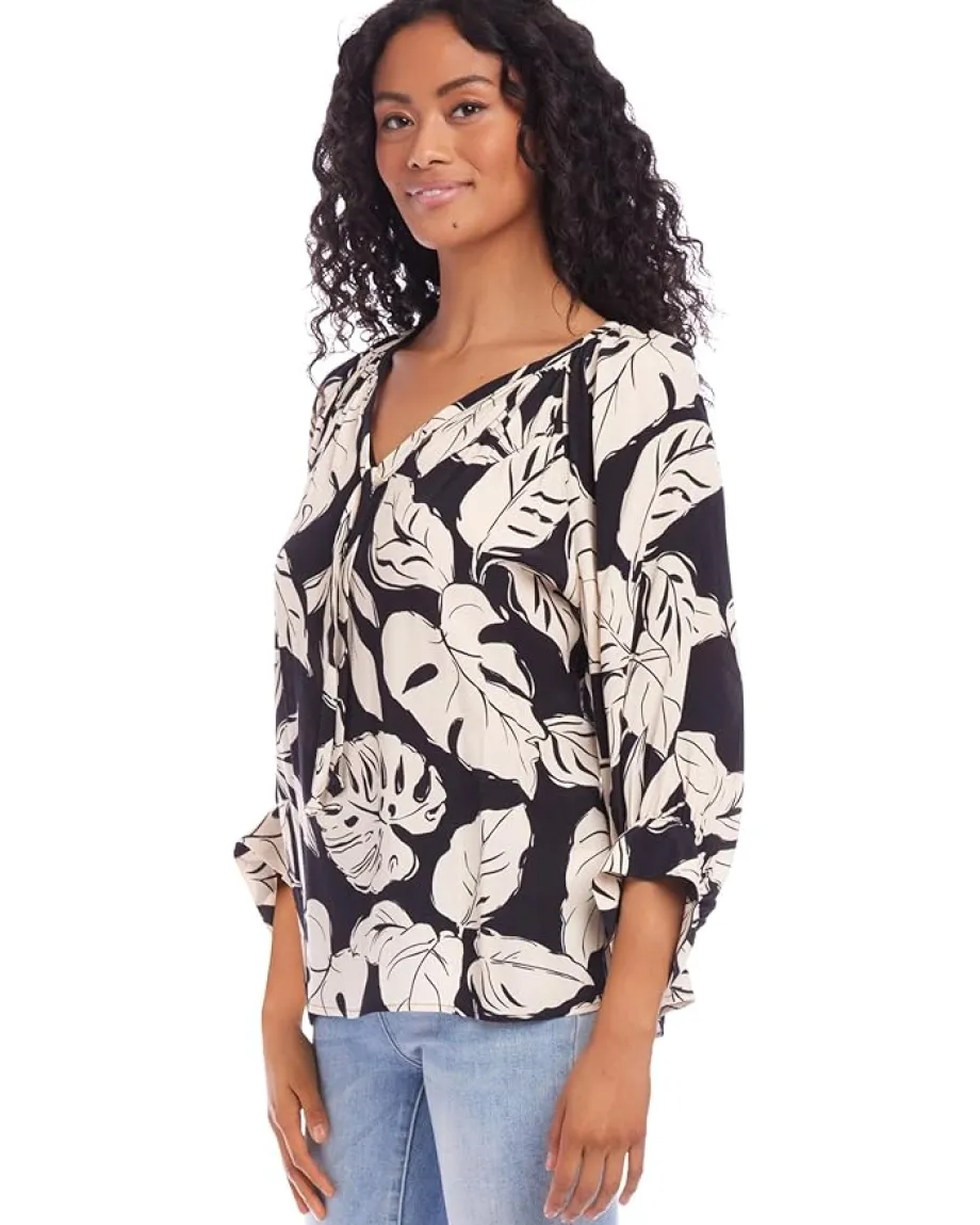 Karen Kane Blouson Sleeve Top Black Online