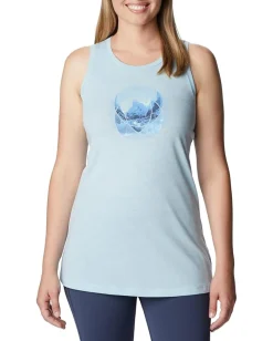 Columbia Bluff Mesa™ Tank Top Spring Blue Heather/Mindful Meditation Graphic Online