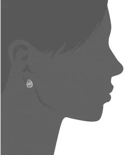 Women The Sak Blush Pear Etched Stud Earring