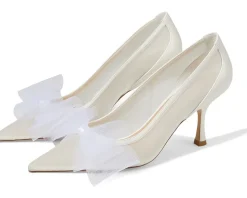 Stuart Weitzman Blushing Bow 75 Pump Cream/White Sale