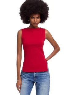 Women Madewell Boat Neck Slit Tank