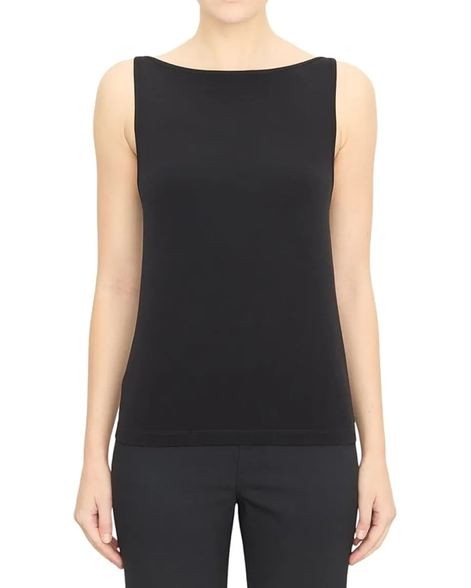 Vince Boat Neck Tank Black Online