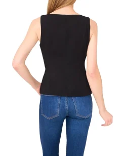 Women CeCe Boat Neck Waistcoat Top