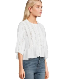 Madewell Bobbi Top - Cotton Viscose Voile Festival Red Best