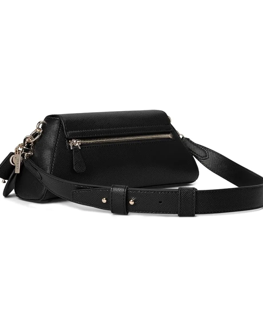 GUESS Bolena Flap Shoulder Bag Black Sale