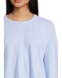 Madewell Bombay Long Sleeve Henley Peri Blue Discount