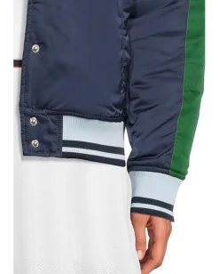 Beach Riot Bomber Jacket Ivory Color-Block Hot