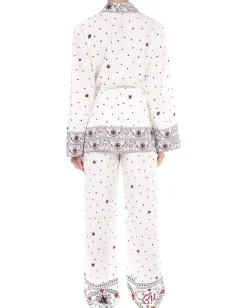 Women Badgley Mischka Bon Voyage Boarder Print Kimono