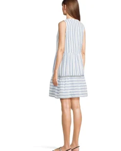 Women Tommy Bahama Bonita Strip Sleeveless Tiered Dress