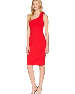 Susana Monaco Bonnie Tie Shoulder Dress Perfect Red