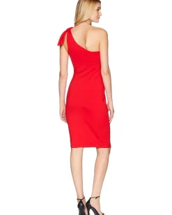 Susana Monaco Bonnie Tie Shoulder Dress Perfect Red
