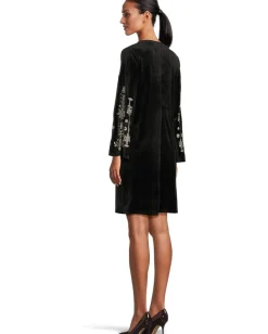 Women Johnny Was Bounce Velour Kimono Sleeve Dress - Marik