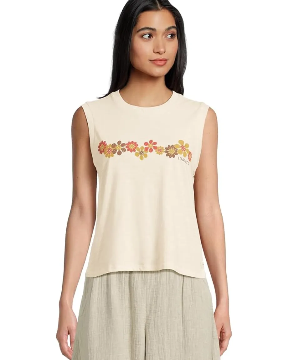 Toad&Co Boundless Jersey Tank Salt Flowers Hot