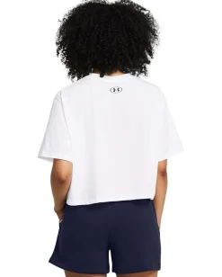 Women Under Armour Boxy Crop Logo Short Sleeve T Shirt