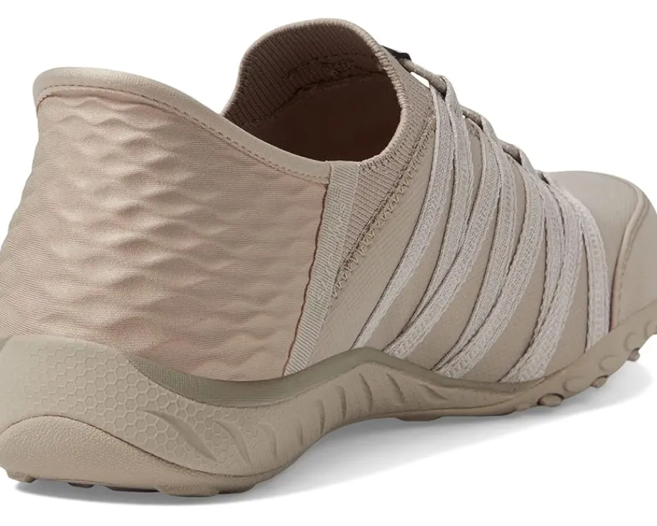 SKECHERS Breathe Easy - Roll With Me Hands Free Slip-Ins Taupe New