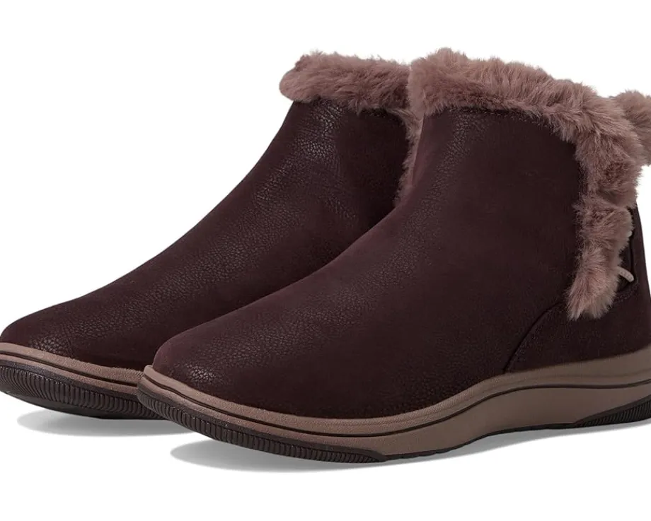 Clarks Breeze Fur Merlot Textile