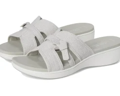 Clarks Breeze Rae Mia Off White Interest Synthetic