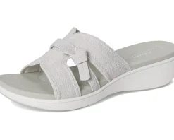 Clarks Breeze Rae Mia Off White Interest Synthetic