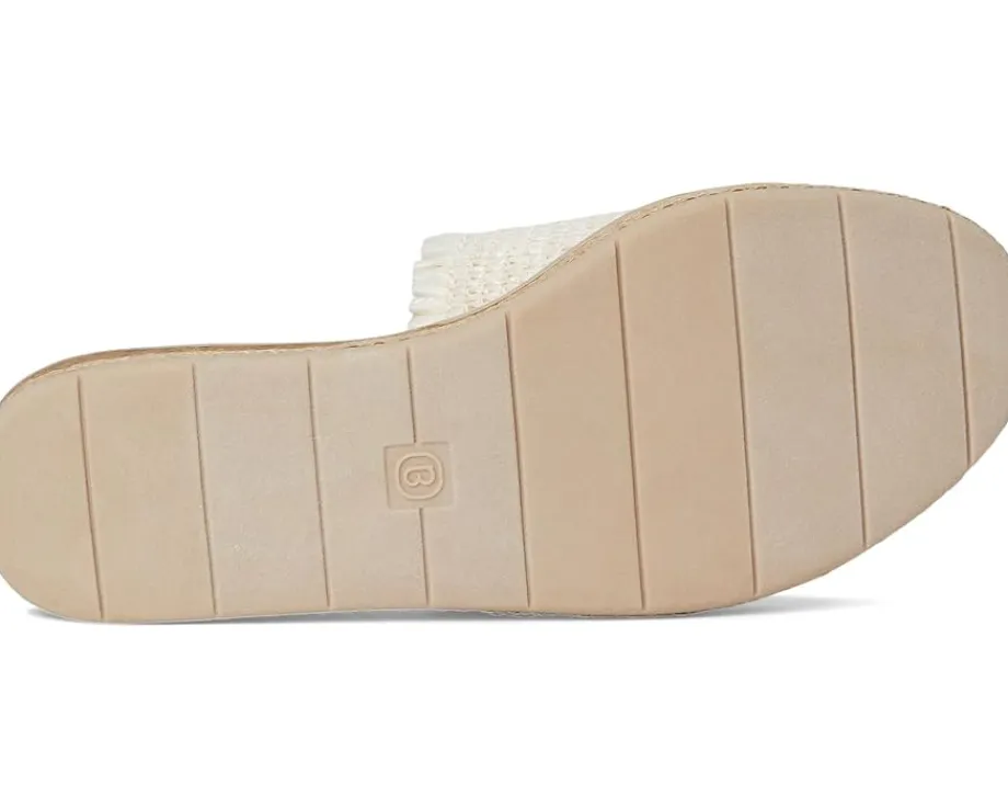 LifeStride Breezy Slides Natural Stretch Raffia Fabric